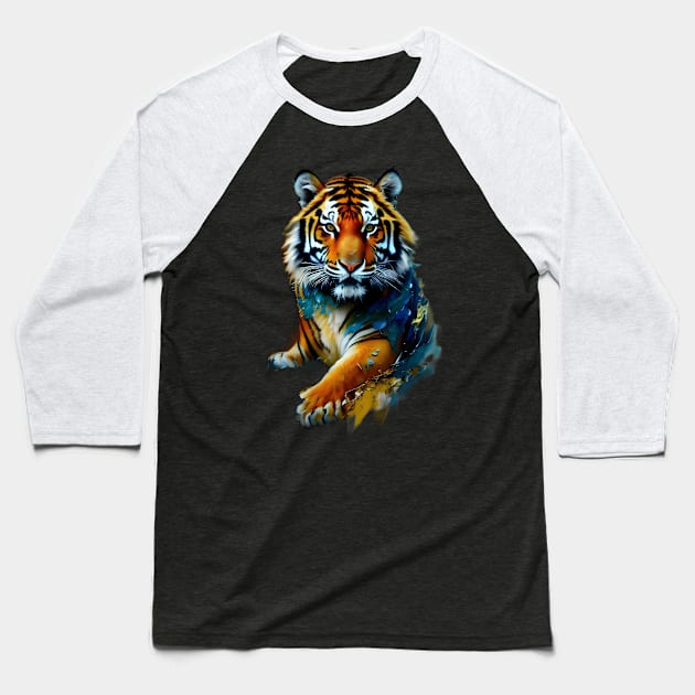 Tiger Wildlife Baseball T-Shirt by CGI Studios